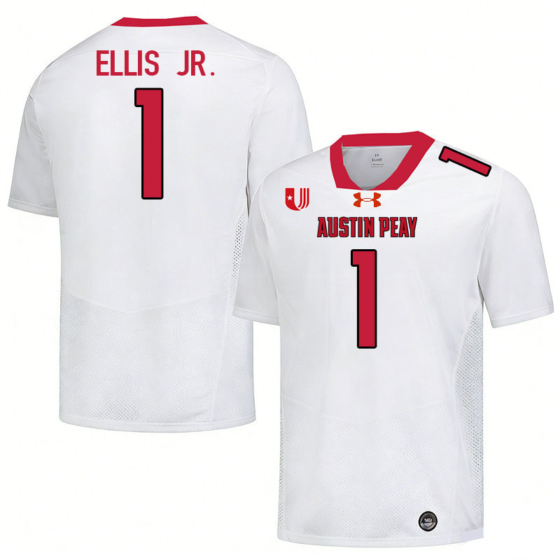 Austin Peay Governors #1 Ellis Ellis Jr. College Football Jerseys,Uniforms Stitched-White Austin Peay Governors #1 Ellis Ellis Jr. College Football Jerseys,Uniforms Stitched-White